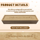 Rectangle Wooden Pregnancy Test Keepsake Box with Slide Cover, Baby Annouced Engraved Case for Grandparents Dad Aunt and Uncle, Peru, Cloud, 20x5x3cm