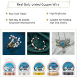 Round Craft Copper Wire, Light Gold, 0.8mm, 20 Gauge