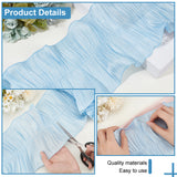 Polyester Pleated Ribbon, for Garment Accessories, Light Sky Blue, 6-3/4~6-7/8 inch(170~174mm)