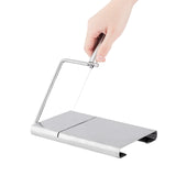 Stainless Steel Cheese Slicer, with Replaceable Stainless Steel Wires, Stainless Steel Color, 223x245x23mm, Stainless Steel Wires: 143x3x0.5mm