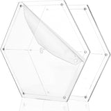 Acrylic Transparent Pressure Plate, Quilting Template, Hexagon, Clear, 30x34.5x2.5mm, Hole: 3mm, 6pcs/set