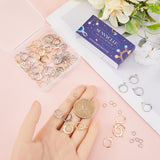 80Pcs 2 Color 304 Stainless Steel Leverback Earring Findings, with Loops & 100Pcs Open Jump Rings, Golden & Stainless Steel Color, 14.5x12x2mm, Hole: 1.2mm, Pin: 0.6mm, 40Pcs/color