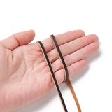 Cowhide Cords, Saddle Brown, 3x2mm, about 2m/bag