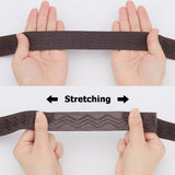 10 Yards Polyester Non Slip Knitted Elastic Belt, Silicone Gripper Elastic Band for Clothing Sewing, Flat, Coconut Brown, 28mm