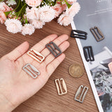 16Pcs 4 Colors Zinc Alloy Underwear Strap Buckles, Bra Hook, Number 9-Shaped, Mixed Color, 16.5x30x2.5mm, Inner Diameter: 1.5x24.5mm, 4pcs/color