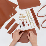 DIY Imitation Leather Handbag Making Kit, Including Bag Straps, Scissor, Needle, Thread, Iron Chains, Magnetic Alloy Clasps, Peru, 583x434x1mm, Hole: 1.5mm and 12mm