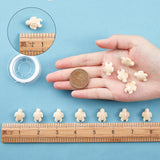 40Pcs Tortoise Handmade Porcelain Beads, with 1 Roll Strong Stretchy Beading Elastic Thread for DIY Stretch Bracelets Making Kits, BurlyWood, 19x15x8.5mm, Hole: 2mm