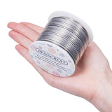Round Aluminum Wire, Silver, 12 Gauge, 2mm, about 98.42 Feet(30m)/roll