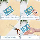 Acrylic Earring Handwork Template, Card Leather Cutting Stencils, Deep Sky Blue, Teardrop Pattern, 130x90x2mm, 2pcs/set