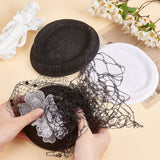 2Pcs 2 Colors Oval Pillbox Stewardess Fascinator Hat Base for Millinery, Mixed Color, 165x147x19mm, 1pc/color