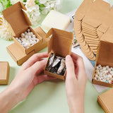 Cardboard Gift Packaging Boxes, Folding Boxes for Hand-made Soap, Square, BurlyWood, Finnished Product: 5.5x5.5x2.5cm
