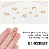 600Pcs 2 Style Brass Open Jump Rings, Long-Lasting Plated, Golden, 300pcs/style