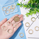 Brass Links Connectors, Long-Lasting Plated, Nickel Free, Ring, Real 18K Gold Plated, 21x0.4mm, Hole: 1.2mm, 20pcs/box