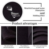 Non Woven Fabric Embroidery Needle Felt for DIY Crafts, Black, 140x3mm, about 6m/roll