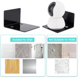Acrylic Wall Adhesive Storage Holders, Home Decoration, L-Shape, Black, 100x99x64mm