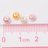 Barely Pink Mix Pearlized Glass Pearl Beads, Mixed Color, 4mm, Hole: 1mm, about 400pcs/box