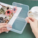 Polypropylene(PP) Plastic Boxes, Bead Storage Containers, with Hinged Lid, Square, Clear, 11.5x11.5x3.5cm