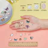 DIY Butterfly Themed Earring Making Kits, Including Alloy Enamel Pendants & Links, Glass Bead, Brass Earring Hook, Iron Pins, Mixed Color