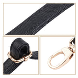 PU Leather Straps, with Imitation Leather Long Tassel Keychain, for Bag Straps Replacement Accessories, Black, 152mm, 136cm, 2pcs/set