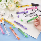 18Pcs 6 Colors Plastic Disposable Measurement Syringe with Cap, for Scientific Labs, Liquid Dispensing, Pet and Party Supplies, Mixed Color, 114x31x20mm, Capacity: 10ml, 3pcs/color
