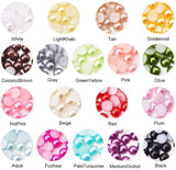 ABS Plastic Cabochons, Imitation Pearl, Half Round/Dome, Mixed Color, 8x4mm