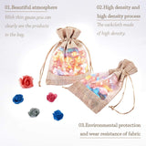 Cotton Packing Pouches, Drawstring Bags, with Organza Ribbons, Tan, 14~15x10~11cm, 20pcs/set