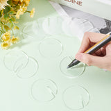 60Pcs Acrylic Wine Glass Charms, Goblet Marker, Flat Round, Clear, 49.5~50x2mm