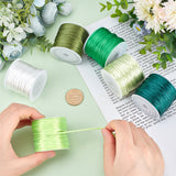 5 rolls 5 colors Nylon Rattail Satin Cord, Beading String, for Chinese Knotting, Jewelry Making, Mixed Color, 1.5mm, about 16.4 yards(15m)/roll, 1 roll/color