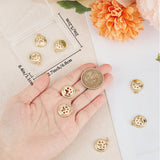 10Pcs Brass Micro Pave Cubic Zirconia Pendants, Real 18K Gold Plated, with Jump Ring, Flat Round with Paw Print Charms, Clear, 18.5x15.5x5mm, Jump Ring: 5x0.8mm, Inner Diameter: 3.2mm