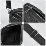PU Leather Shoulder Bag for Women, Handmade Crossbody Bag, with Mini Bag & Adjustable Wide Shoulder Strap, Black, 19x13x7cm, Hole: 20x18.5mm