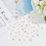 420Pcs 6 Styles 304 Stainless Steel Jump Rings, Open Jump Rings, Rose Gold, 70pcs/style