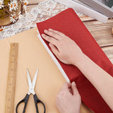 1 Sheet Rectangle Self-Adhesive Linen Fabric Clothing Patches, Inside & Outside Fabric Repair Patches, with 1Pc Kraft Cardboard Mailing Tubes, Dark Red, 100x430x0.05cm
