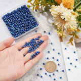 Evil Eye Resin Beads, Round, Royal Blue, 4mm, Hole: 1mm, 800pcs/box