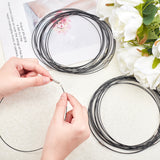 Stainless Steel Wire Necklace Cord DIY Jewelry Making, with Brass Screw Clasp, Black, 17.5 inch, 1mm