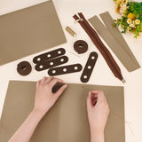 DIY Imitation Leather Women's Tote Bag Making Kit, Including Bag Straps, Needle, Thread, Zipper, BurlyWood