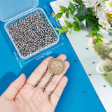 Round 316 Surgical Stainless Steel Spacer Beads, Stainless Steel Color, 3mm, Hole: 1mm, 800pcs/box