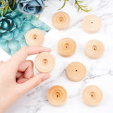 Wooden Wheels, DIY Wooden Crafts Toy Accessories, BurlyWood, 35.5x12mm, Hole: 2.5mm