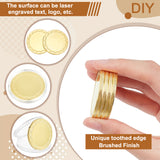 6Pcs Blank Alloy Commemorative Coins, Lucky Coins, with Protection Case, Flat Round, Golden, 40x3mm