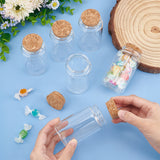 Empty Glass Bottle, with Cork Stopper, Wishing Bottles, Column, Clear, 47.5x88mm, Inner Diameter: 32mm, Capacity: 100ml(3.38fl. oz)