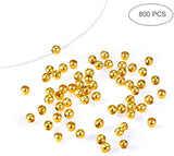 Iron Spacer Beads, Round, Golden, 5mm, Hole: 2mm, 800pcs/box