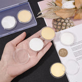 6Pcs 2 Colors Blank Iron Discs, with Plastic Box, Flat Round, for DIY Souvenir Medals, Commemorative Coin, Golden & Silver, 40x2.5mm, 3pcs/color