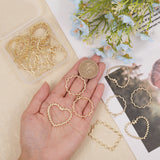 24PCS 3Style Golden Plated Alloy Pendants, Mixed Shapes, 29.5~41.5x26.5~33.5x2mm, Hole: 1.8mm