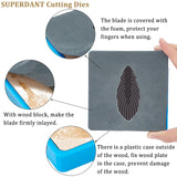 1Pc Wood Cutting Dies, with Steel, for DIY Scrapbooking/Photo Album, Decorative Embossing DIY Paper Card, Leather Crafts Making, Feather Pattern, 100x100x9mm