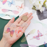120Pcs 20 Styles Polyester Fabric Wings Crafts Decoration, for DIY Jewelry Crafts Earring Necklace Hair Clip Decoration, Dragonfly Wing & Butterfly, Mixed Color, 6pcs/style