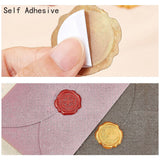 25Pcs Adhesive Wax Seal Stickers, Envelope Seal Decoration, For Craft Scrapbook DIY Gift, Old Rose, Flower, 30mm