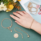 6Pcs 2 Style Brass European Style Bracelet Making, Golden, 3pcs/style