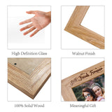 Natural Wood Photo Frames, for Tabletop Display Photo Frame, Rectangle with Word, Heart Pattern, 200x150mm