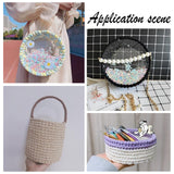 10Pcs 5 Styles Acrylic Board, for DIY Hand Woven Bag, Round, Clear, 2pcs/style