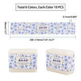 Handmade Soap Cardboard Display Cards, Mixed Color, 40x200~210x0.1mm, 6colors, 10pcs/color, 60pcs/set