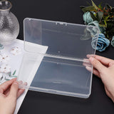 Transparent Plastic Storage Box, for Disposable Face Mouth Cover, Portable Rectangle Dust-proof Mouth Face Cover Storage Containers, Clear, 18.9x11.2x1.7cm